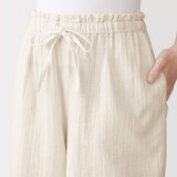 婦人　ふんわりしぼガーゼ　ロングパンツ