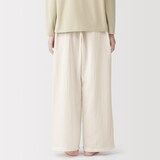 婦人　ふんわりしぼガーゼ　ロングパンツ
