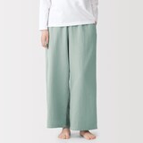 婦人　ふんわりしぼガーゼ　ロングパンツ