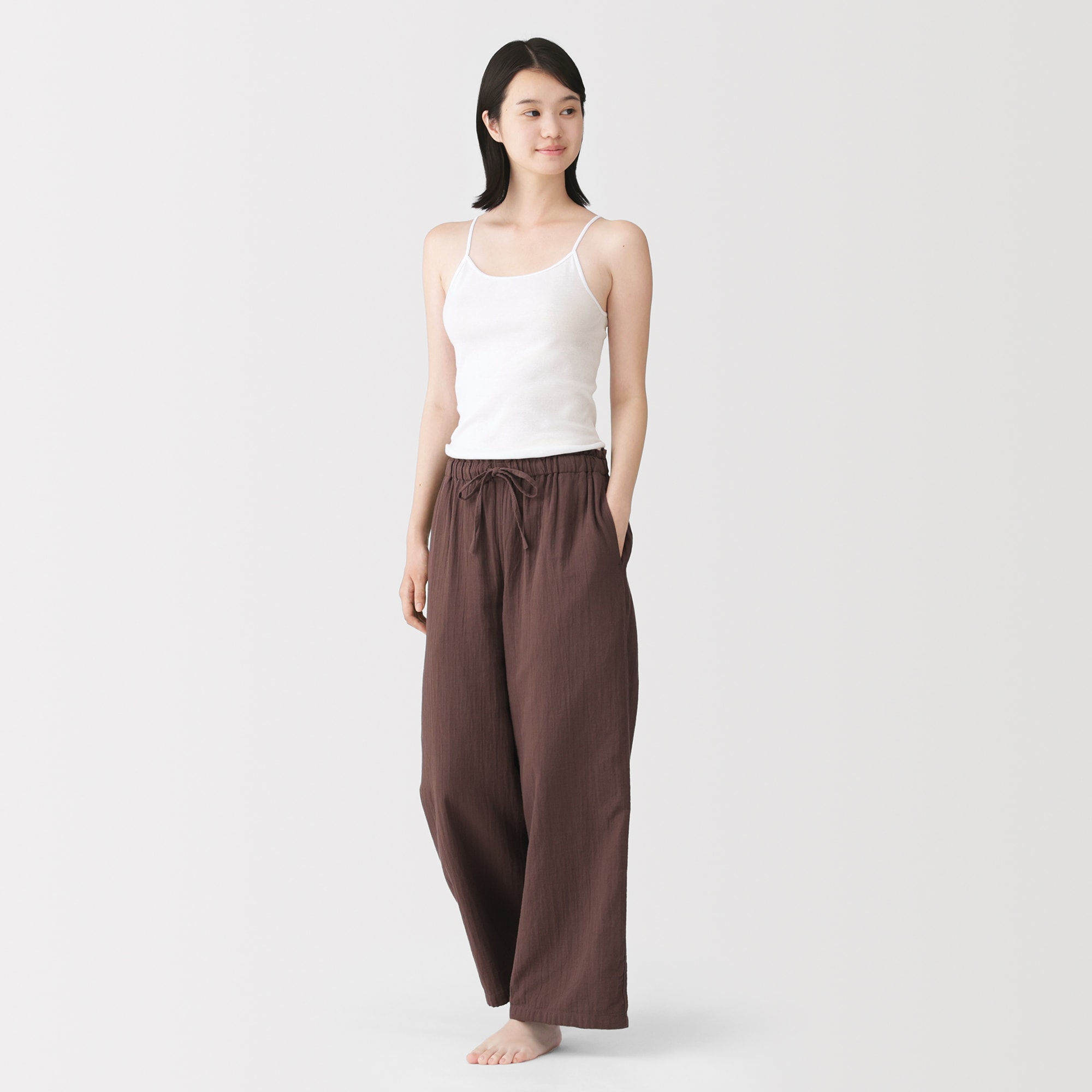 婦人　さらっと綿薄手キャミソール
