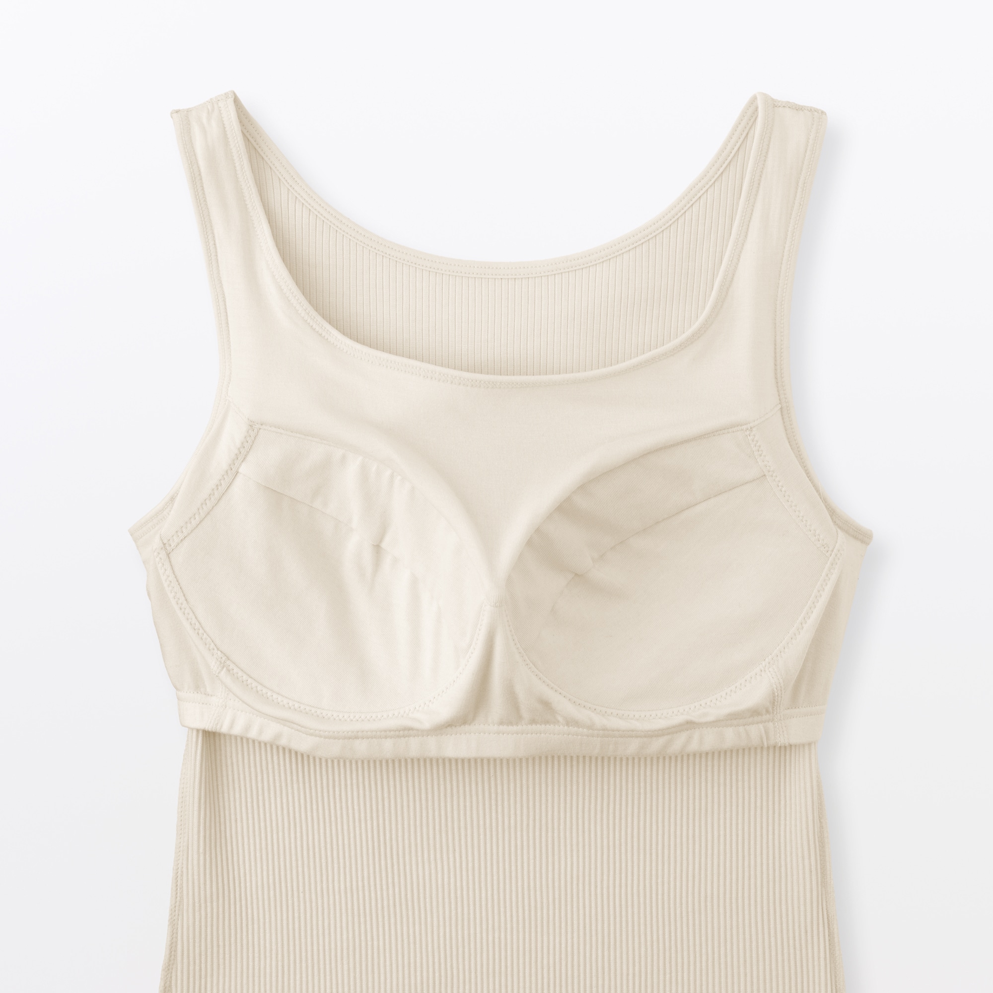 婦人　なめらかリブブラタンクトップ