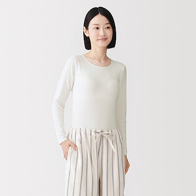 婦人　あったか綿ブラ長袖Ｔシャツ