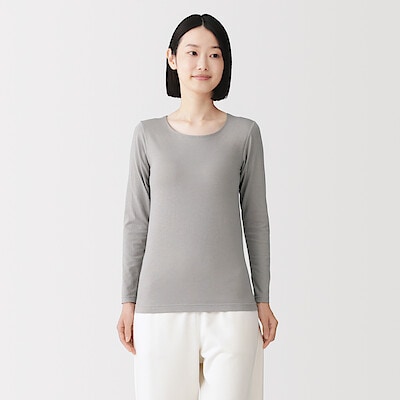 婦人　あったか綿ブラ長袖Ｔシャツ