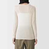 婦人　シアークルーネック長袖Ｔシャツ