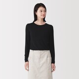 婦人　シアークルーネック長袖Ｔシャツ