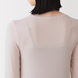 婦人　シアークルーネック長袖Ｔシャツ