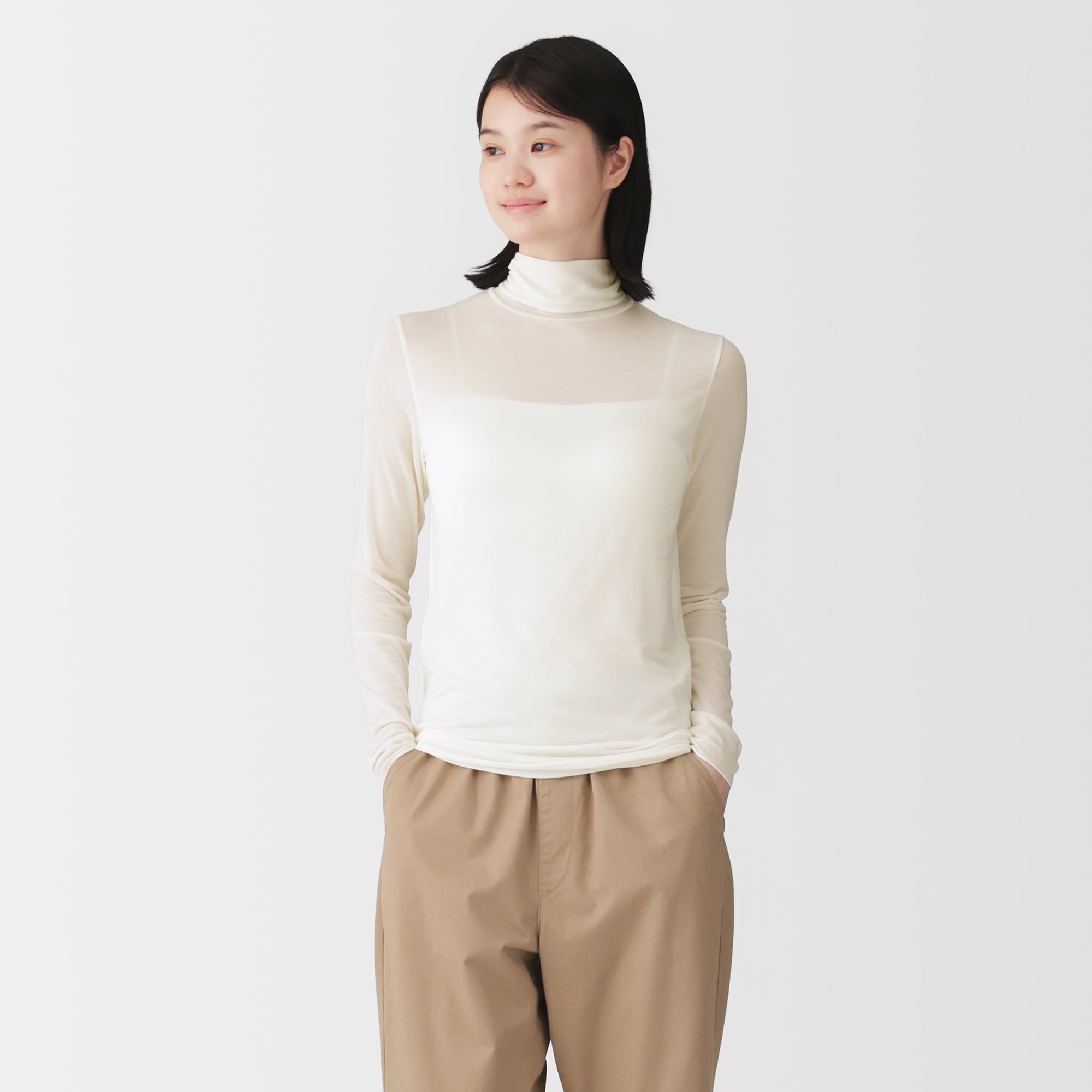 婦人 シアータートルネック長袖Tシャツ | 無印良品
