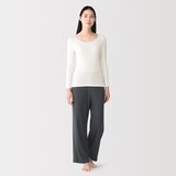 婦人　着るスキンケア　Ｕネック長袖Ｔシャツ