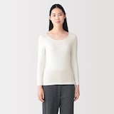 婦人　着るスキンケア　Ｕネック長袖Ｔシャツ