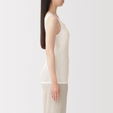 婦人　なめらか接結編み　胸あて付きタンクトップ