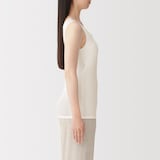 婦人　なめらか接結編み　胸あて付きタンクトップ
