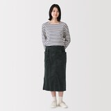 婦人　ストレッチコーデュロイ　スカート