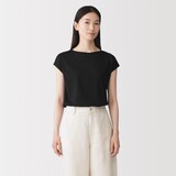 婦人　天竺編みフレンチスリーブＴシャツ（ＶＮ）