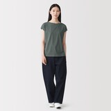 婦人　天竺編みフレンチスリーブＴシャツ（ＶＮ）