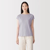 婦人　天竺編みフレンチスリーブＴシャツ（ＶＮ）
