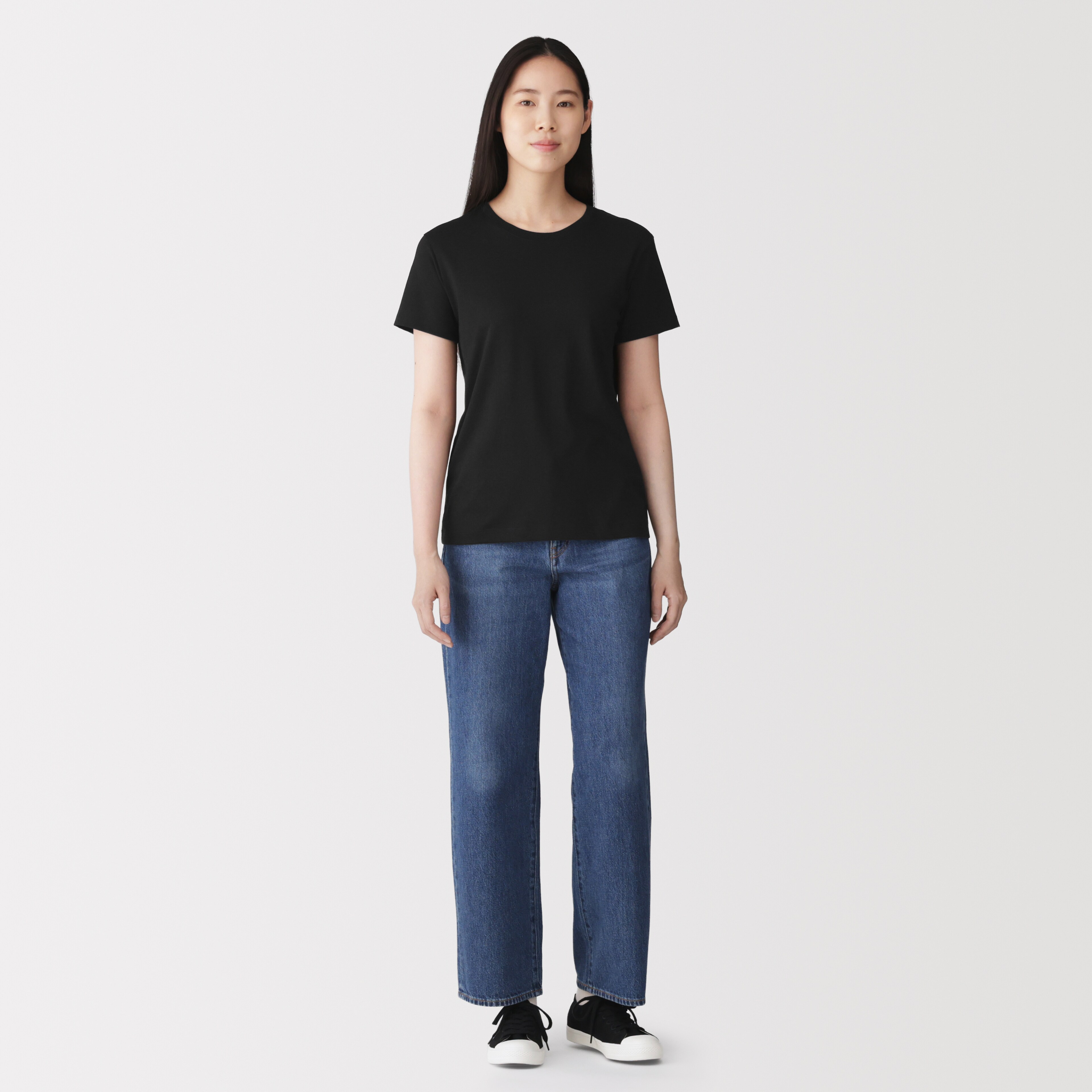 婦人　天竺編みクルーネック半袖Ｔシャツ（ＶＮ）