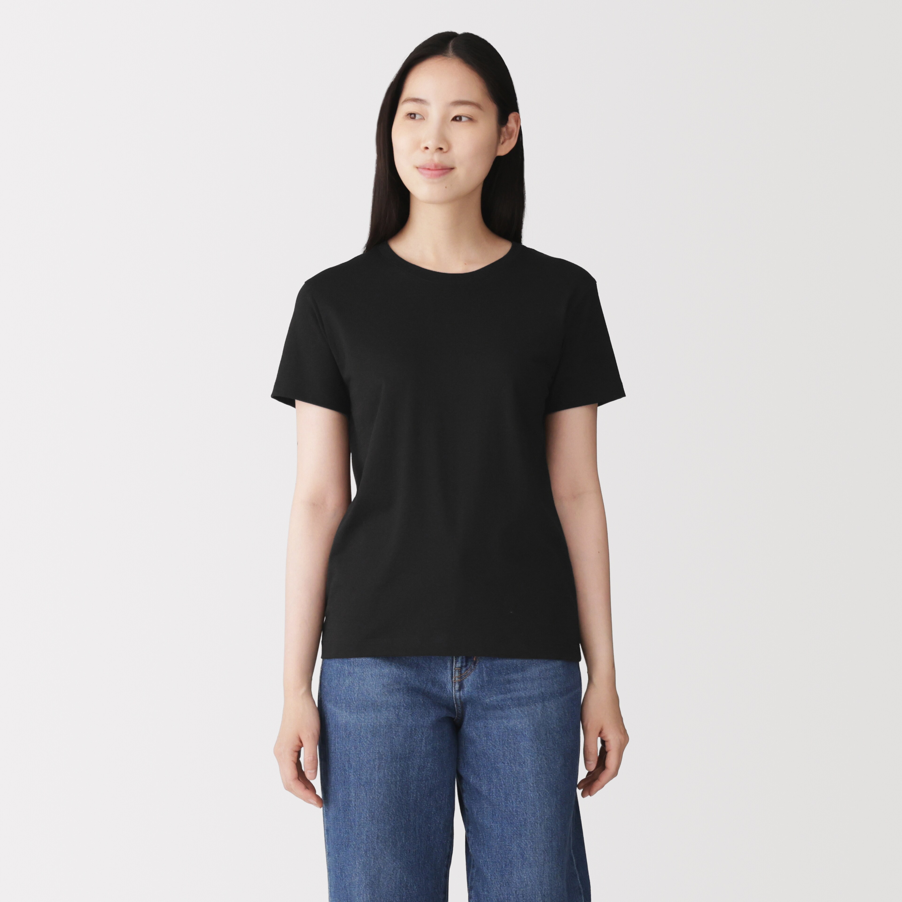 婦人　天竺編みクルーネック半袖Ｔシャツ（ＶＮ）