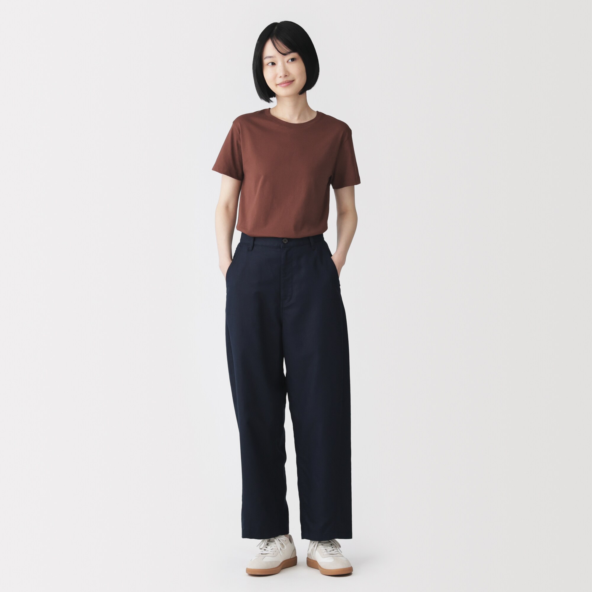 婦人　天竺編みクルーネック半袖Ｔシャツ（ＶＮ）