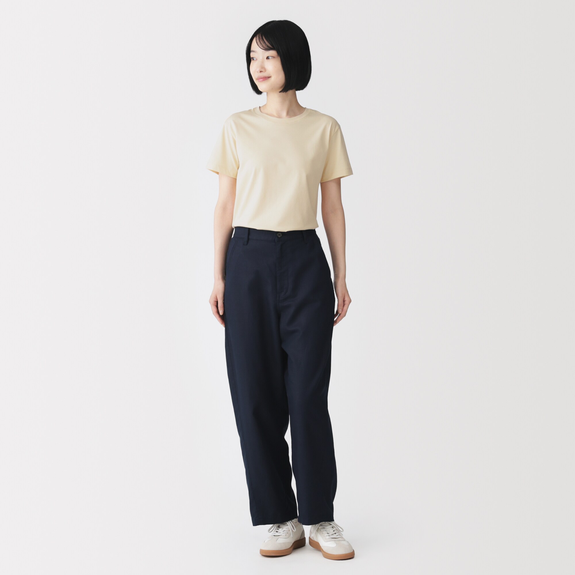 婦人　天竺編みクルーネック半袖Ｔシャツ（ＶＮ）