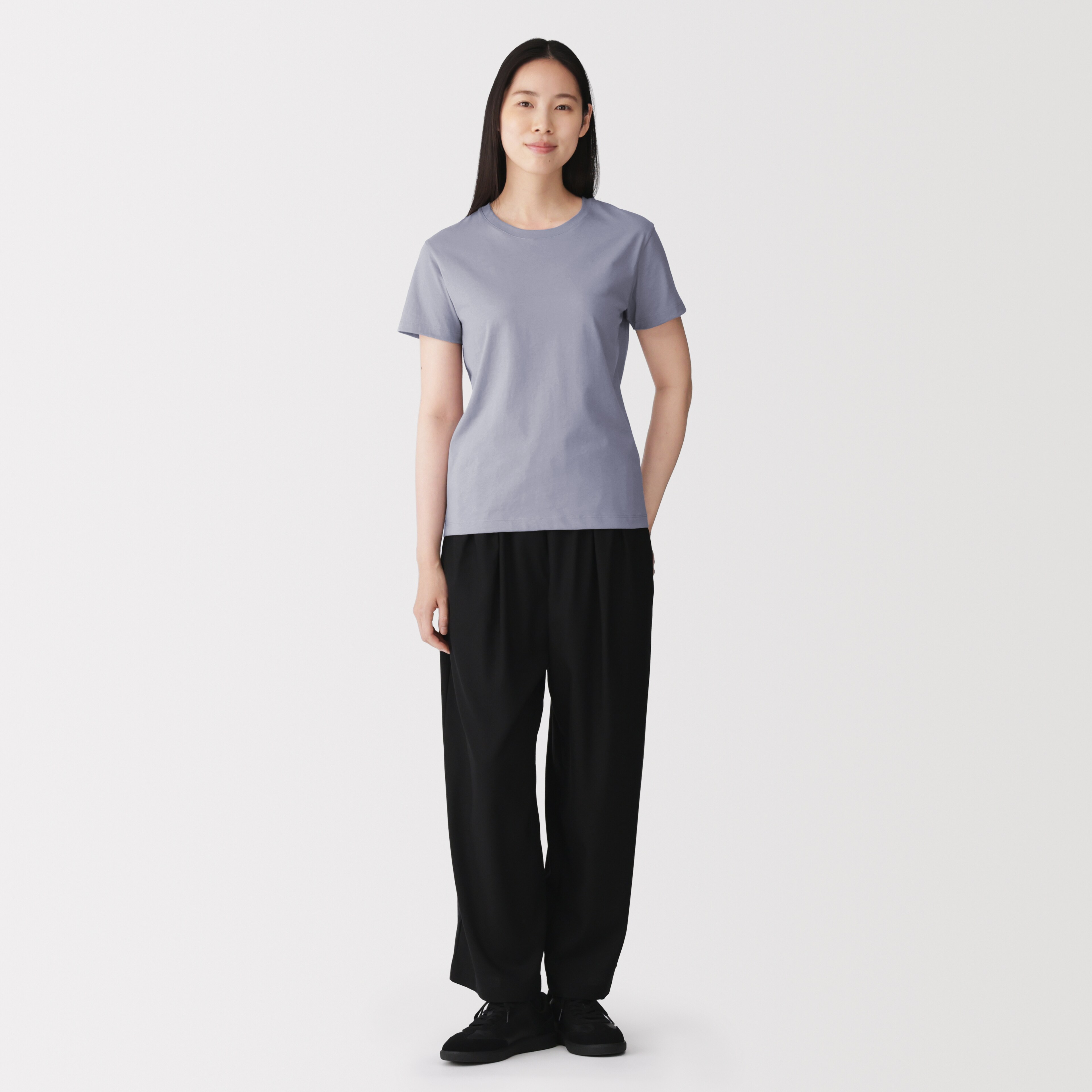 婦人　天竺編みクルーネック半袖Ｔシャツ（ＶＮ）