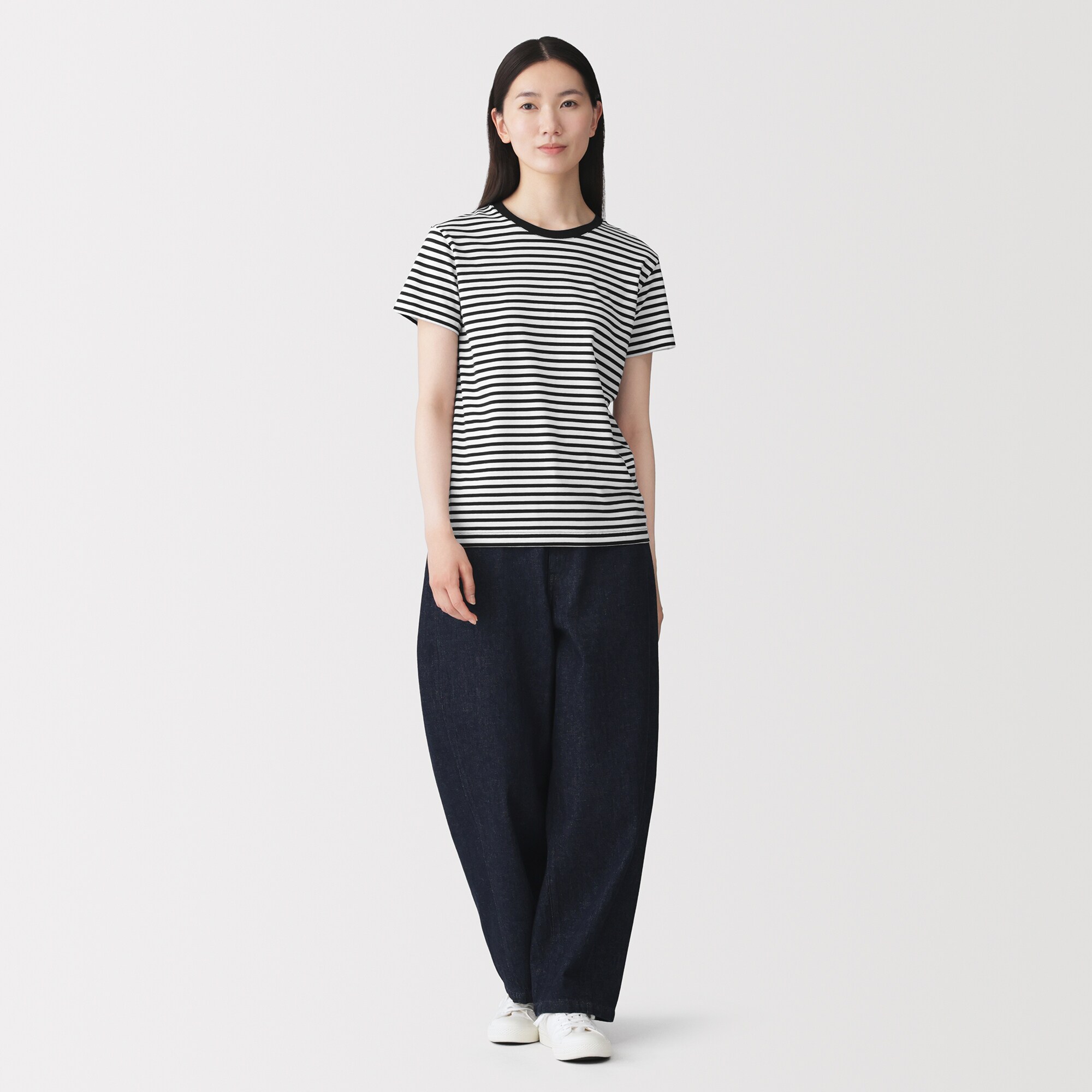 婦人　天竺編みクルーネック半袖Ｔシャツ（ＶＮ）
