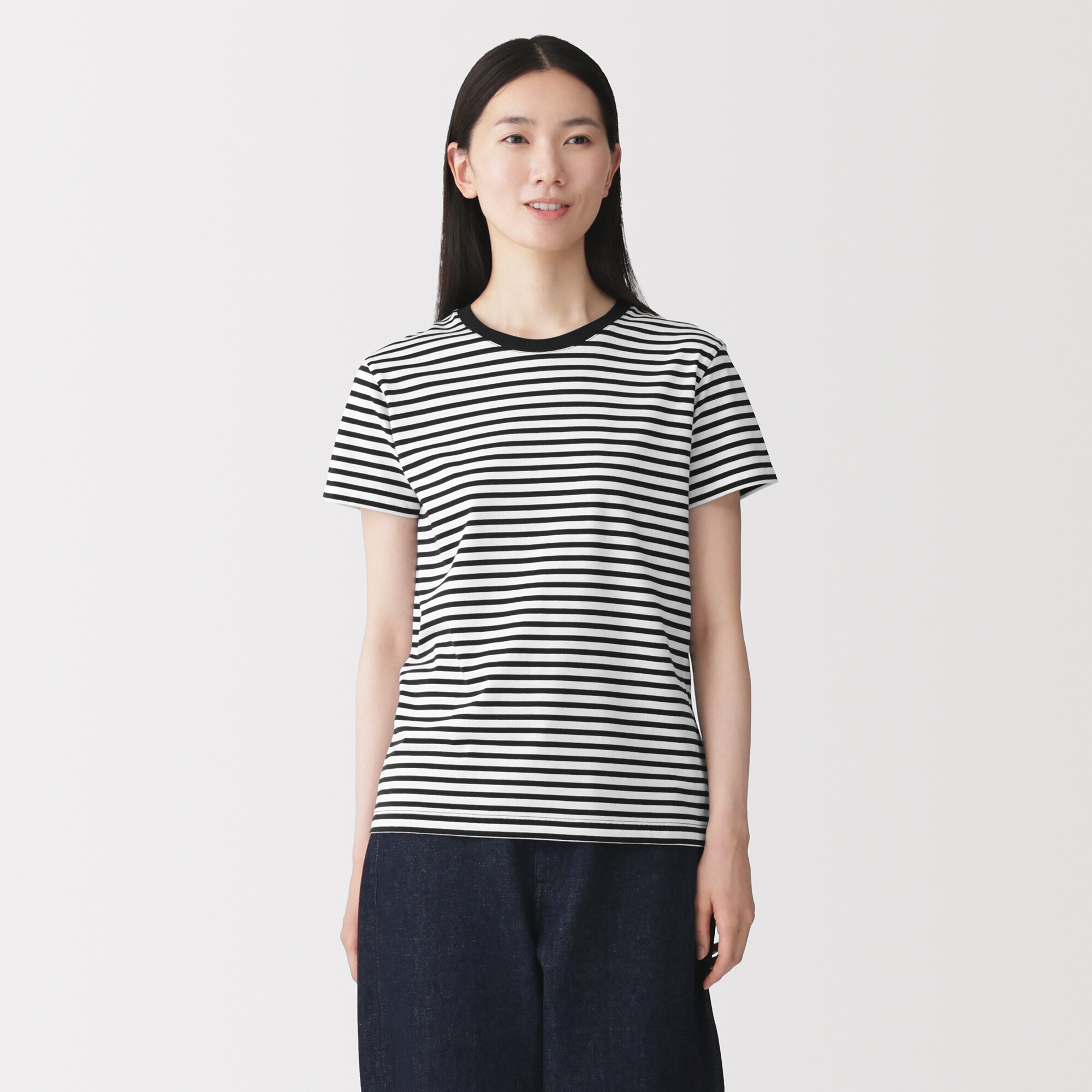 婦人　天竺編みクルーネック半袖Ｔシャツ（ＶＮ）