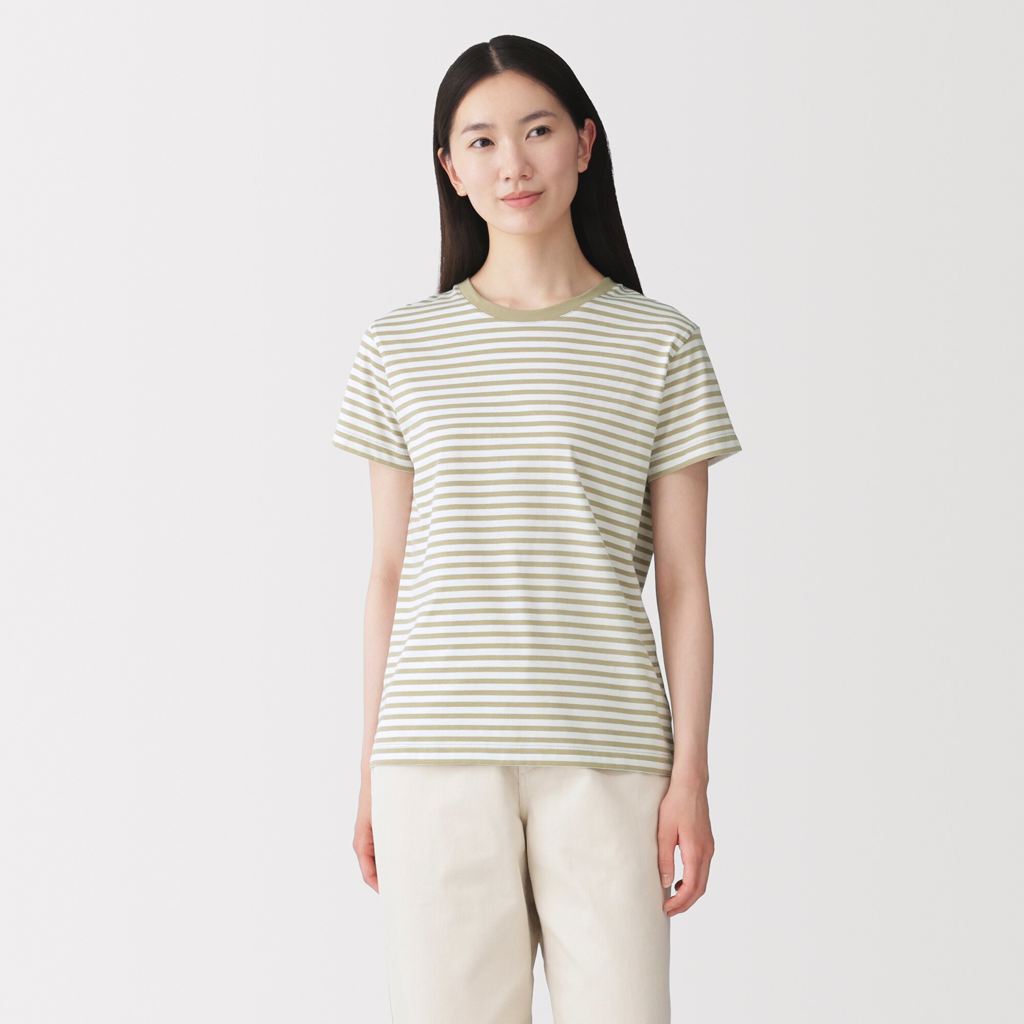 婦人　天竺編みクルーネック半袖Ｔシャツ（ＶＮ）