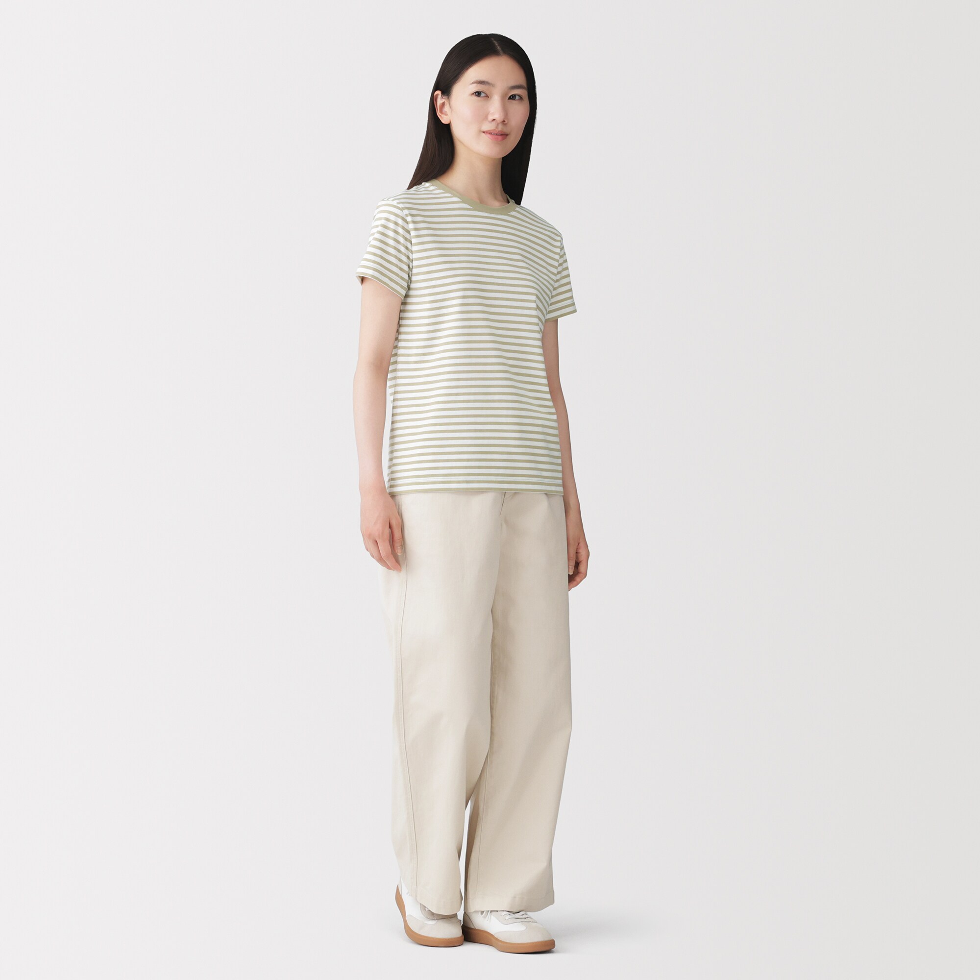婦人　天竺編みクルーネック半袖Ｔシャツ（ＶＮ）