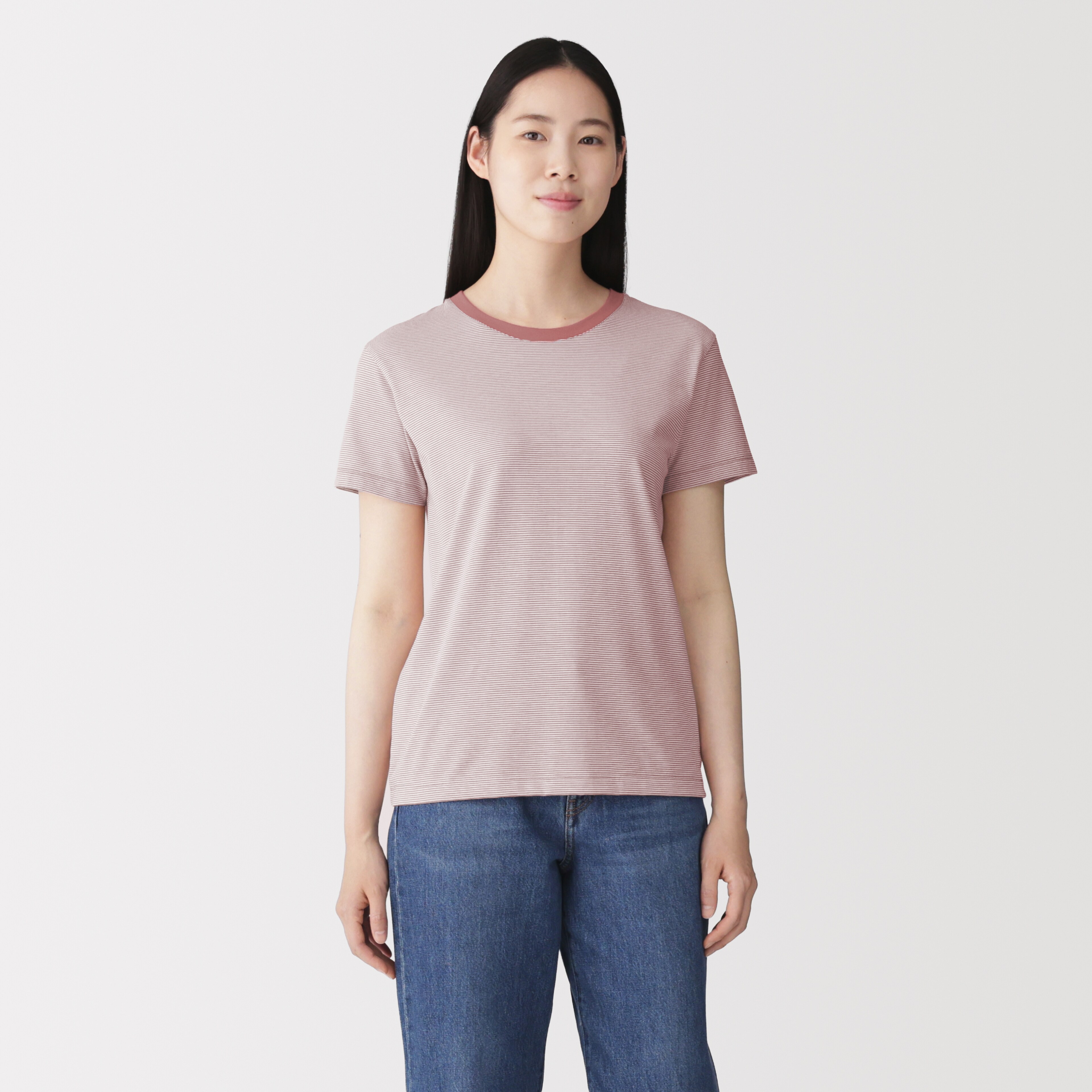 婦人　天竺編みクルーネック半袖Ｔシャツ（ＶＮ）