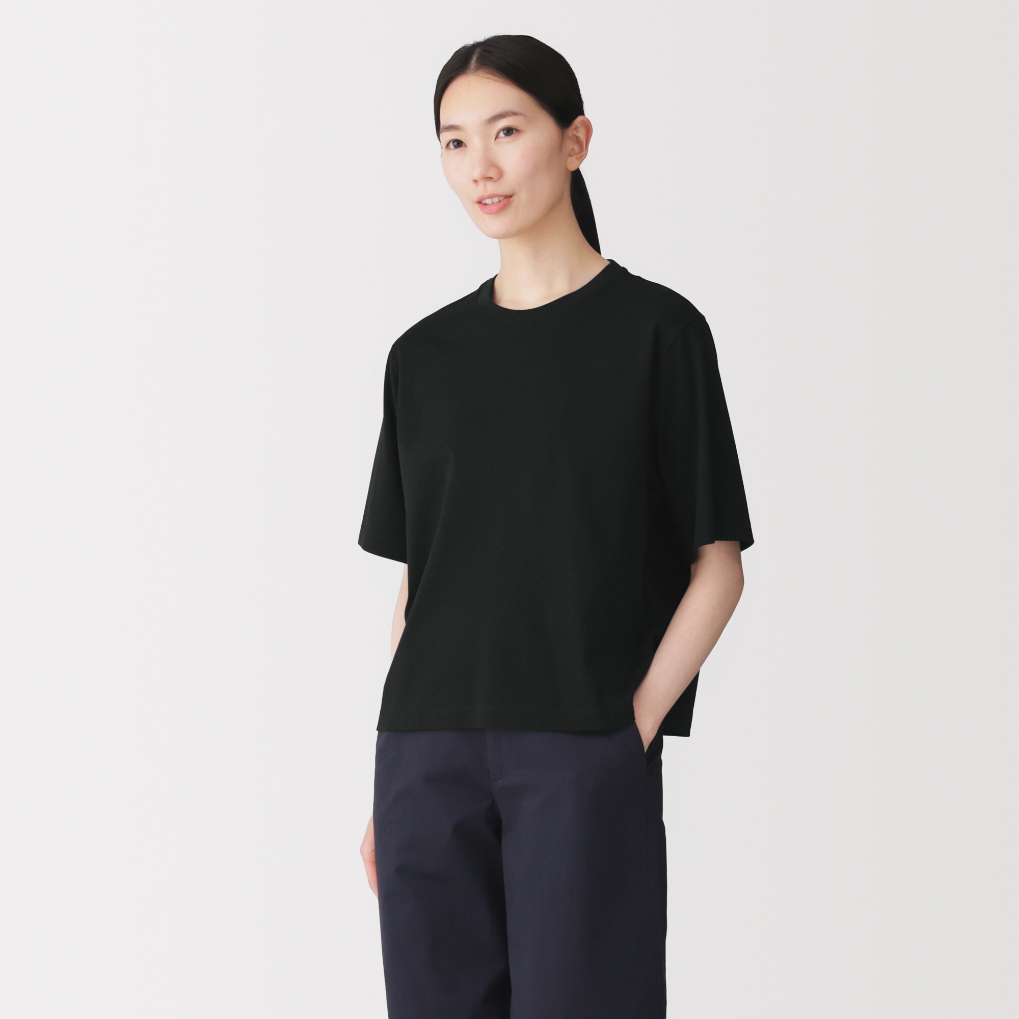 婦人　涼感ＵＶカットクルーネックワイド半袖Ｔシャツ（ＡＳＥＡＮ）