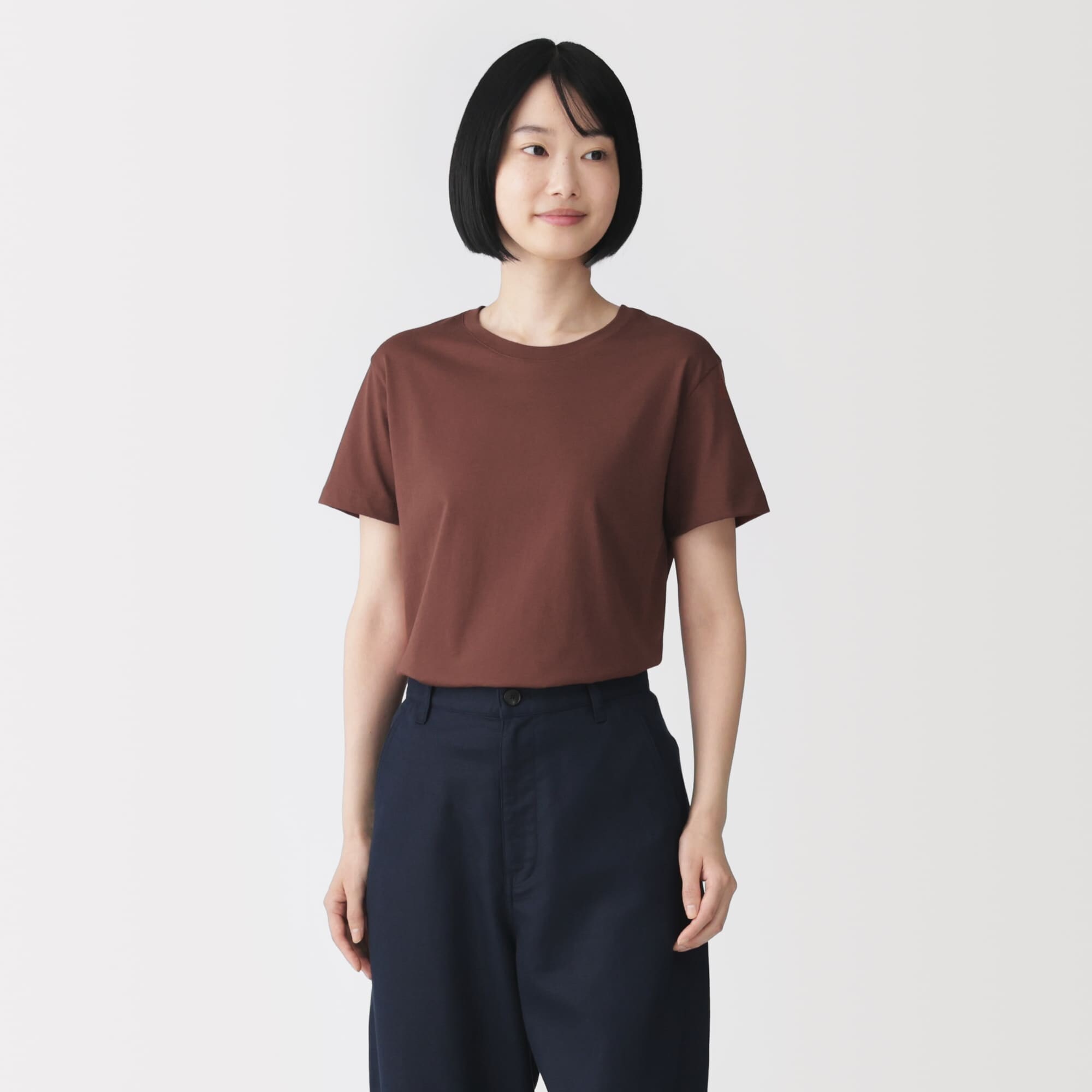 婦人　天竺編みクルーネック半袖Ｔシャツ（ＡＳＥＡＮ）