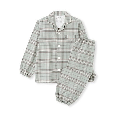 【９月下旬発売予定】キッズ　脇に縫い目のない　フランネル　長袖パジャマ