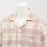 キッズ　脇に縫い目のない　フランネル　長袖パジャマ
