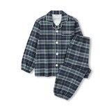 キッズ　脇に縫い目のない　フランネル　長袖パジャマ
