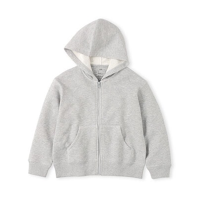 キッズ　裏毛スウェットフルジップパーカ