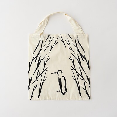 ［ＩＤＥＥ］コットントートバッグ　Ｂｏｗｅｒ　Ｂｉｒｄ
