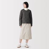婦人　素材に還る　ふんわり中わたキルティングジャケット