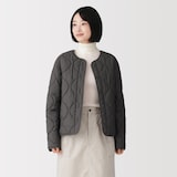 婦人　素材に還る　ふんわり中わたキルティングジャケット