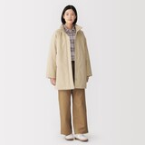 婦人　中わた防風ミドル丈コート