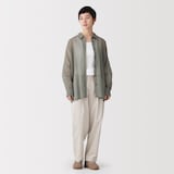婦人　強撚シアー　長袖シャツ