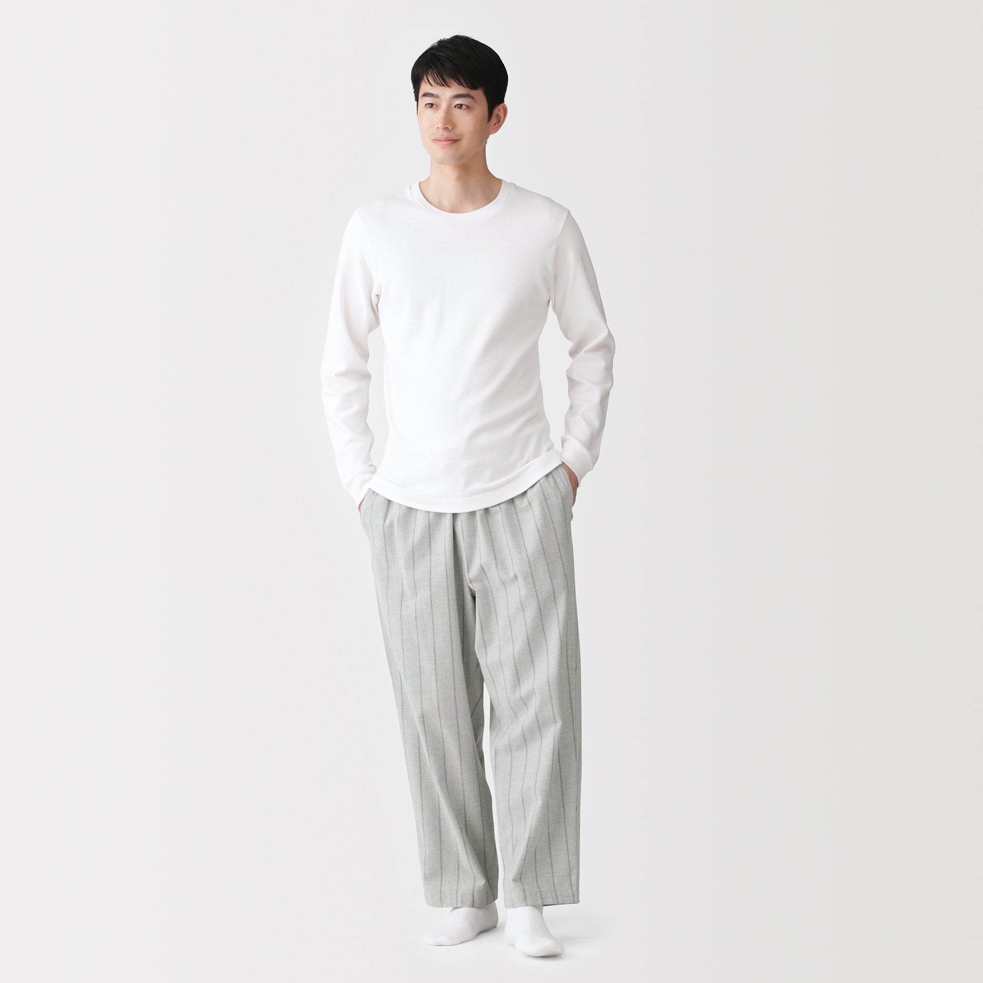 紳士　フランネル　ルームロングパンツ