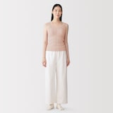 婦人　コットン混もこもこニットブラタンクトップ