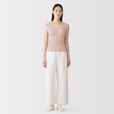 婦人　コットン混もこもこニットブラタンクトップ