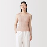 婦人　コットン混もこもこニットブラタンクトップ