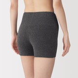 婦人　コットン混もこもこニットオーバーパンツ