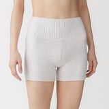 婦人　コットン混もこもこニットオーバーパンツ