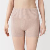 婦人　コットン混もこもこニットオーバーパンツ