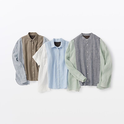 つながる服　リネンシャツ