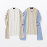 つながる服　リネンロングシャツ