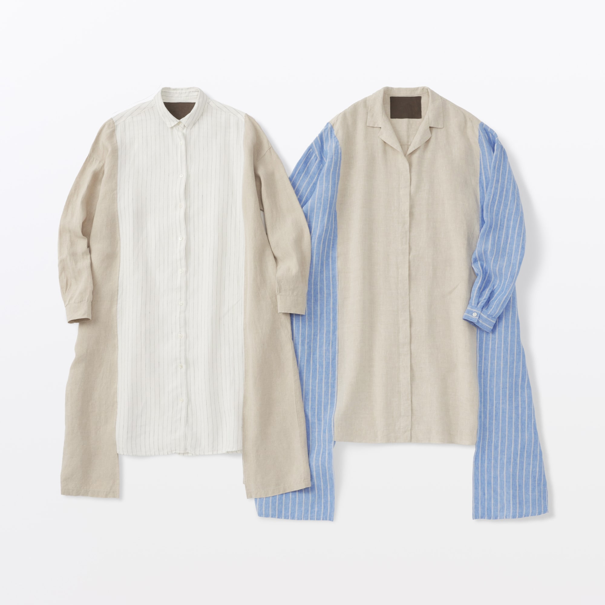 つながる服　リネンロングシャツ